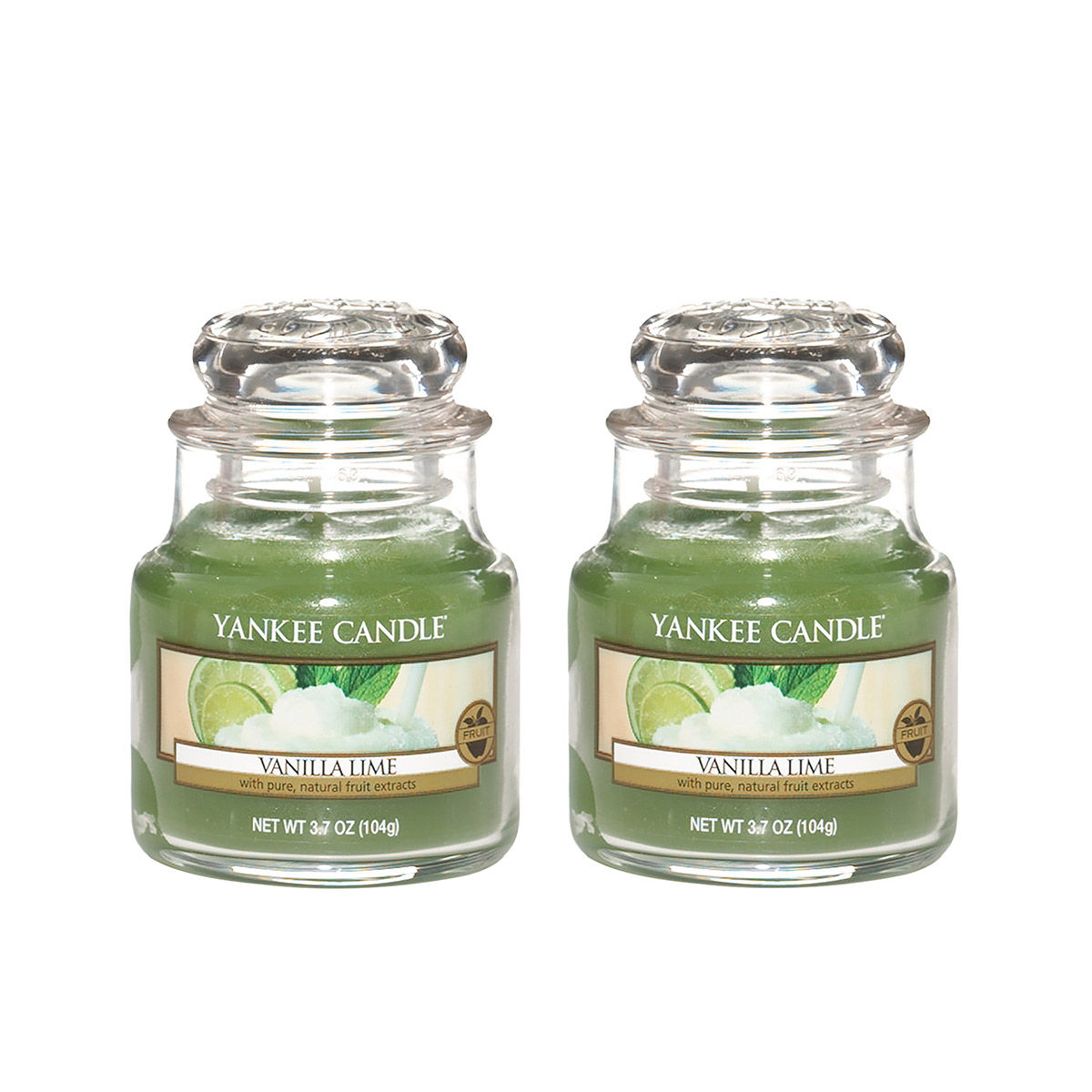 Yankee Candle Classic Jar Vanilla Lime Scented Candles - Pack of 2