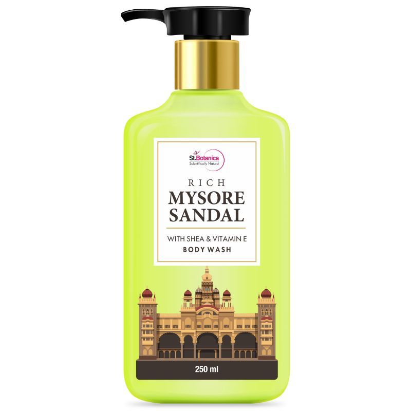 St.Botanica Rich Mysore Sandal Body Wash - With Shea & Vitamin E Shower Gel