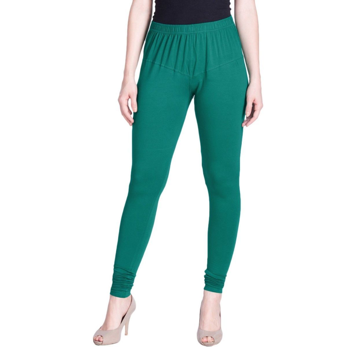 Indian Ladies Plain Cotton Green Color Leggings For Casual And Regular Wear  at Best Price in Madurai | Ishaani Enterprises