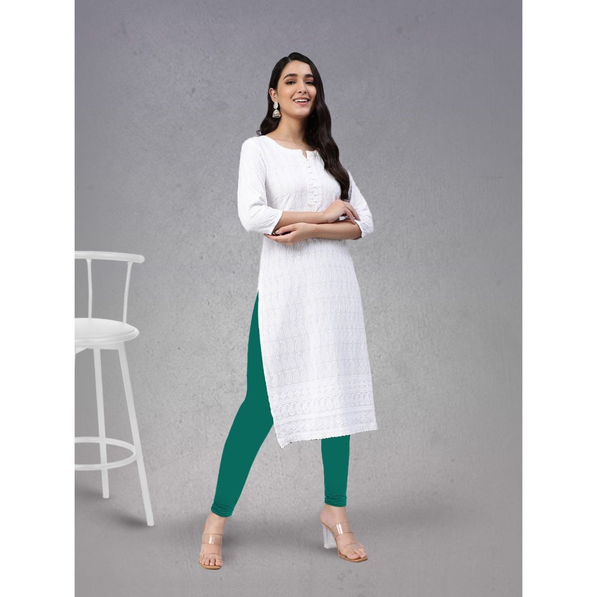 Buy Aarika Three Fourth Sleeves Printed Kurti With Leggings Dark Green  Mustard for Girls (10-11Years) Online in India, Shop at FirstCry.com -  10823972