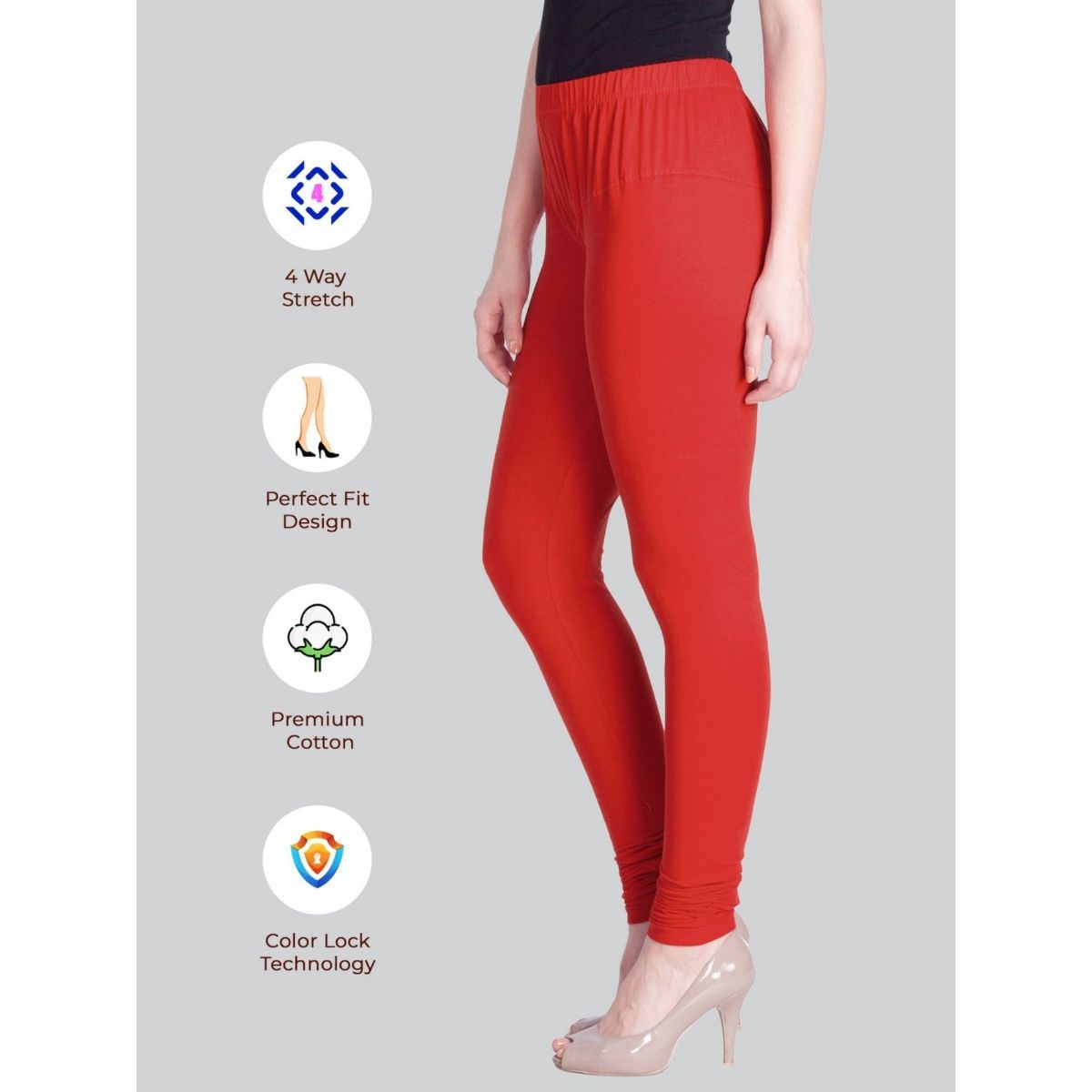 Lux Lyra Women's Red Winter Leggings Set of 2 : Amazon.in: Fashion