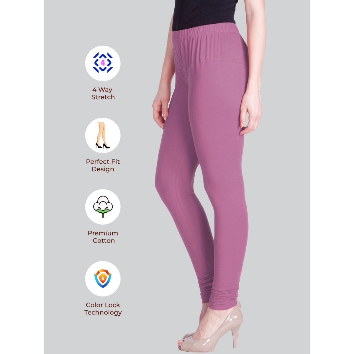 Buy Brown & Purple Leggings for Women by GRACIT Online | Ajio.com
