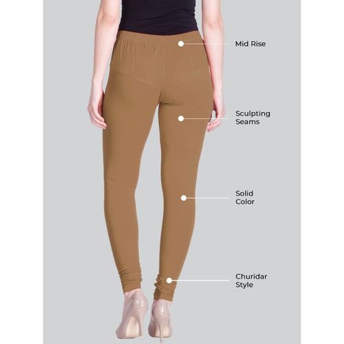 Buy Lyra Peanut Brown Churidar Leggings Online