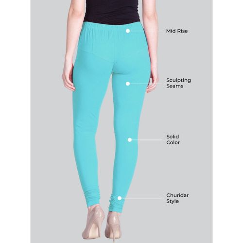 Women Mint Cotton Churidar Leggings