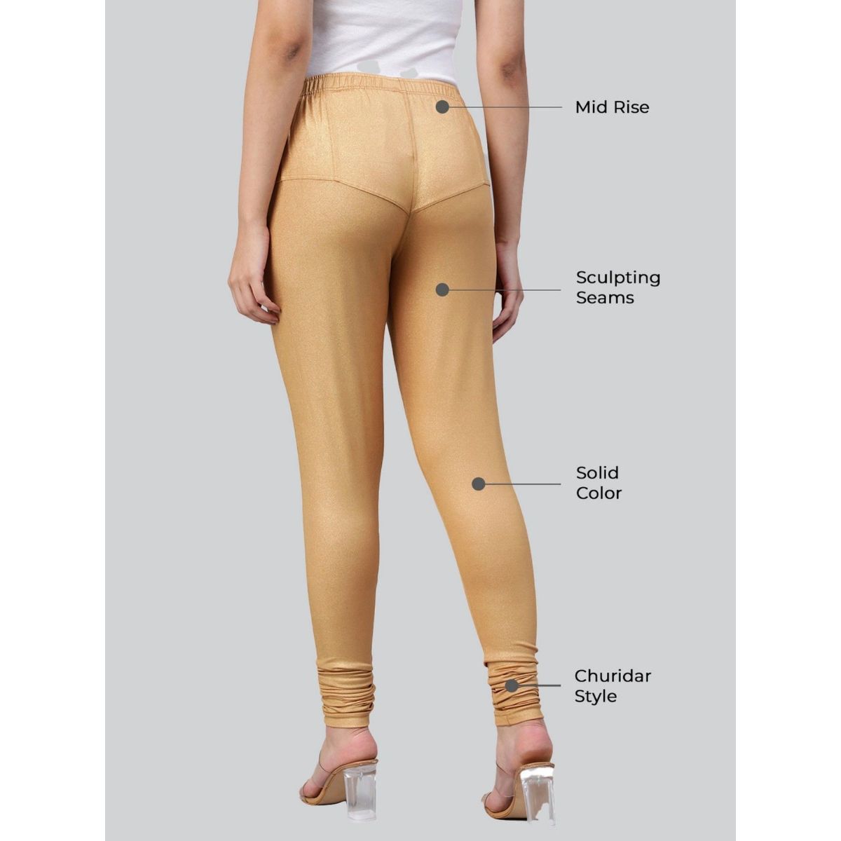 Buy Bronze & Copper Leggings for Women by Twin Birds Online | Ajio.com