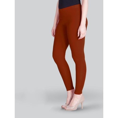 Lyra Women Solid Premium Cotton Ankle Length Leggings | Mid-Waist |  Fashionwear