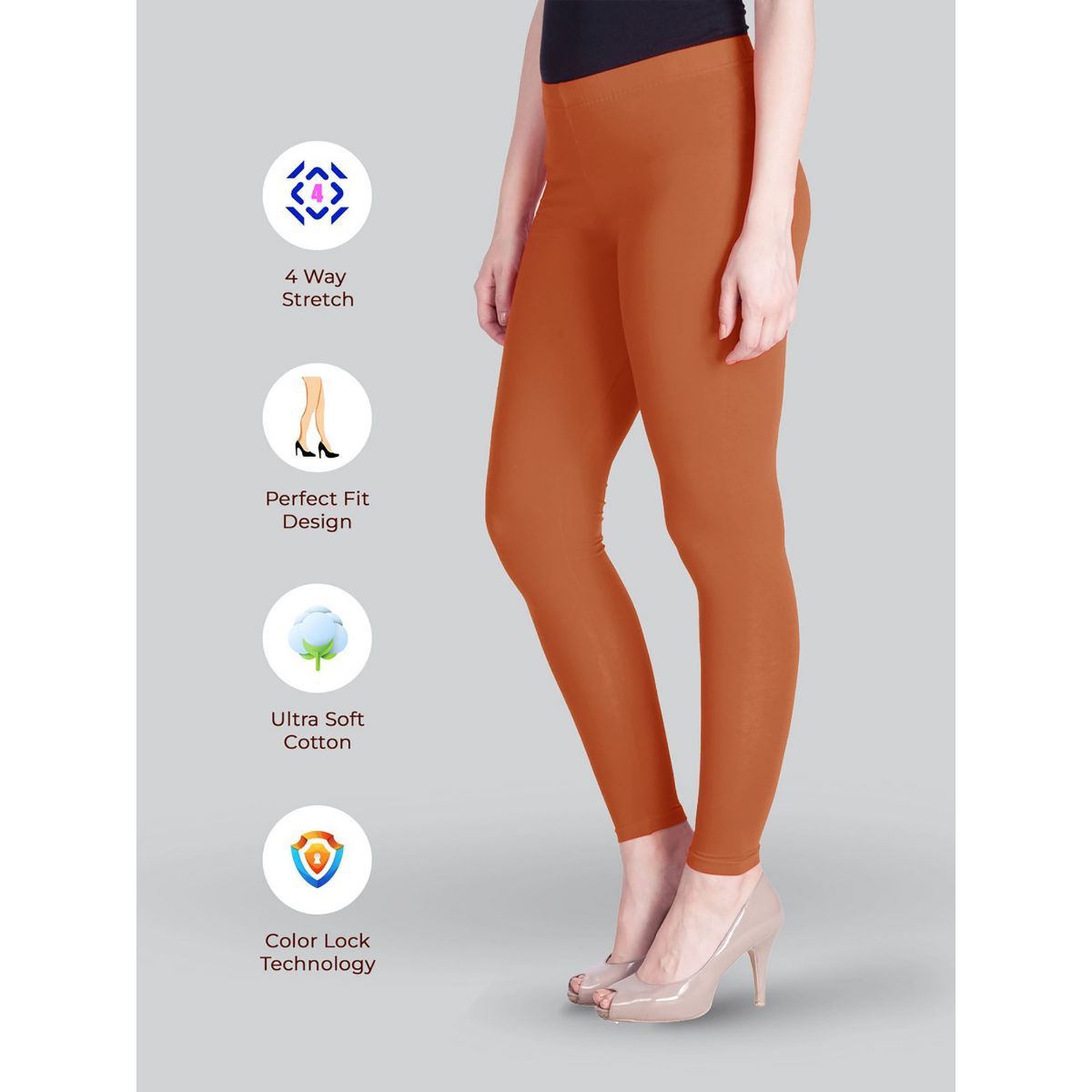 Sofra Cotton Leggings - Womens Medium Weight Breathable Cotton Legging,  Black, Size: Small - Walmart.com