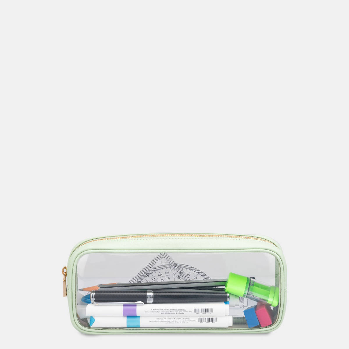 Gioia Pencil Pouch Clear Green