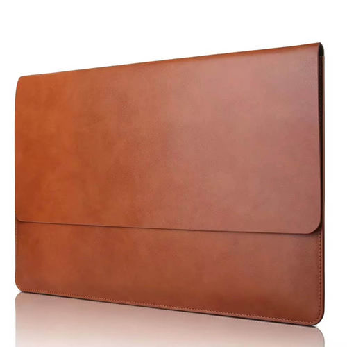 Buy ABELARDO DE MODA Tan Solid Leather 16 Inch Laptop Sleeve Online