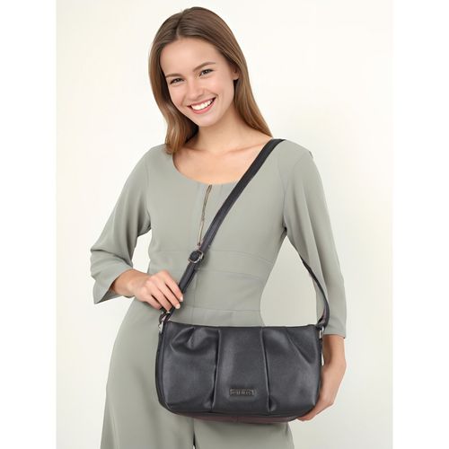 Buy Toteteca Black Chic Pleats Sling Bag Online
