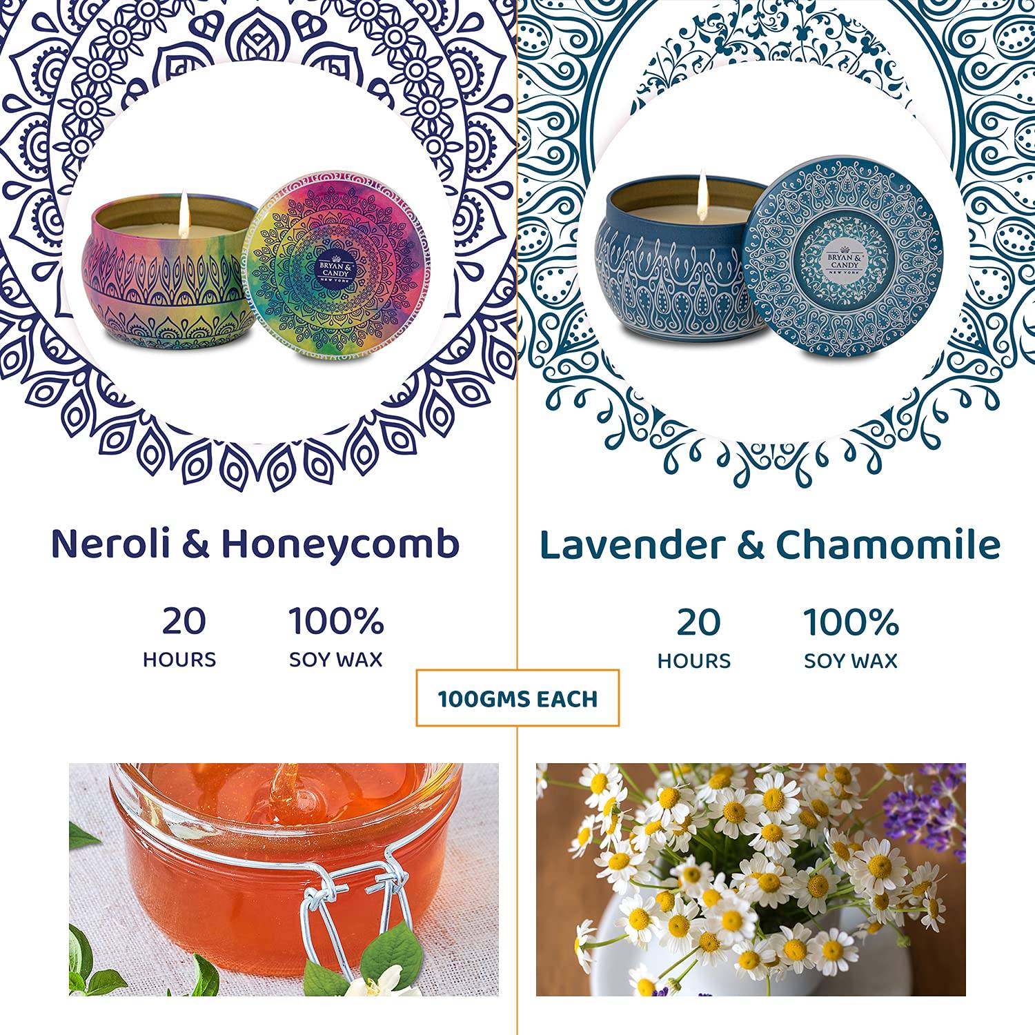 BRYAN & CANDY Neroli & Honeycomb- Lavender & Chamomile Candl... - view 3