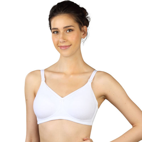 Buy Triumph Mamabel Wireless Non Padded Comfortable Support Cotton Maternity  Bra - White Online