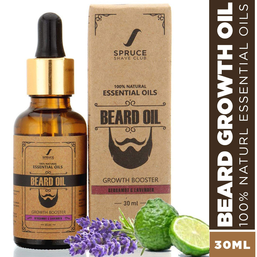Spruce Shave Club Beard Growth Oil for Men - Bergamot & Lavender