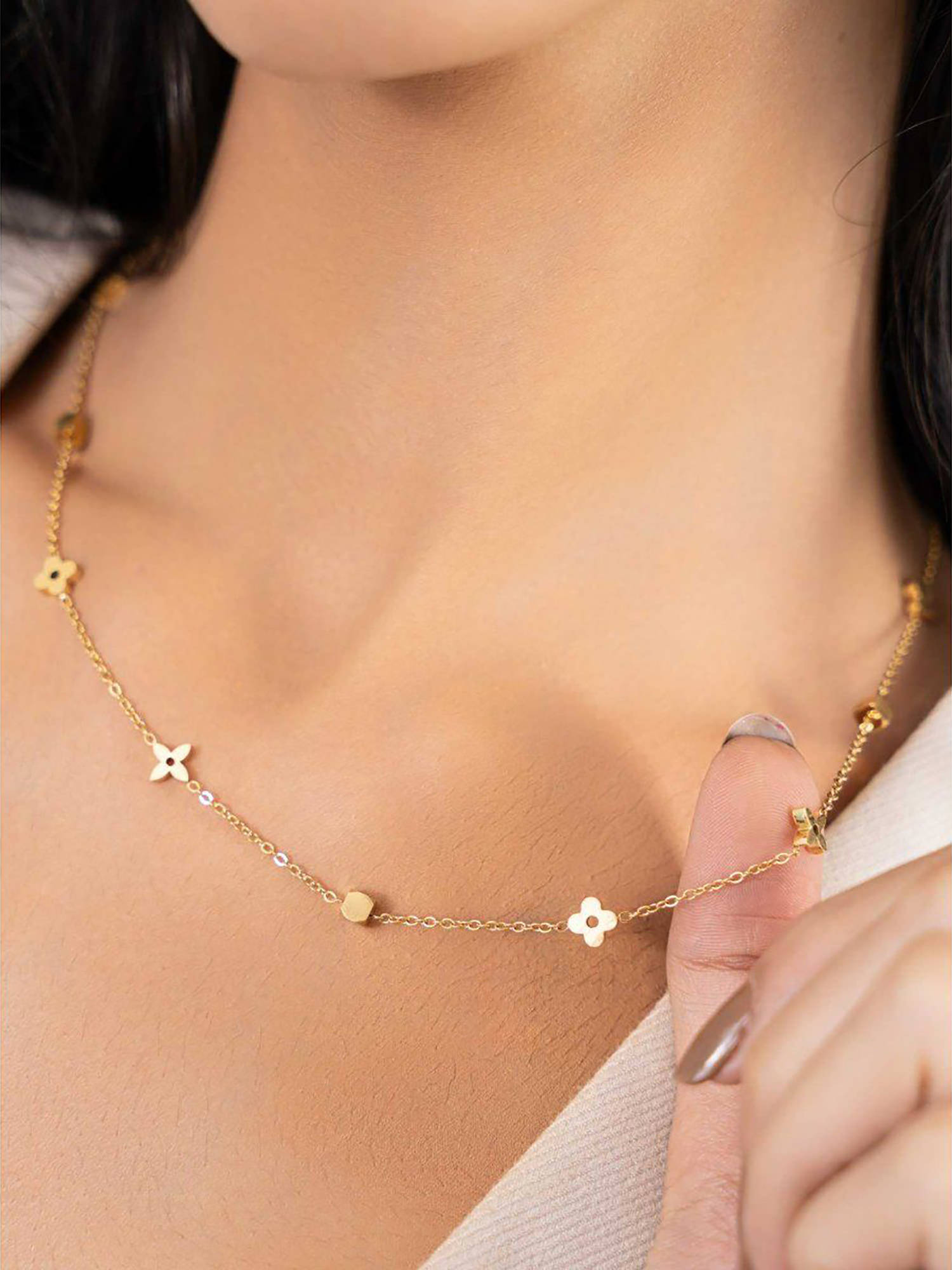 ZAISHA 18K Gold Plated Minimal Mixi Necklace