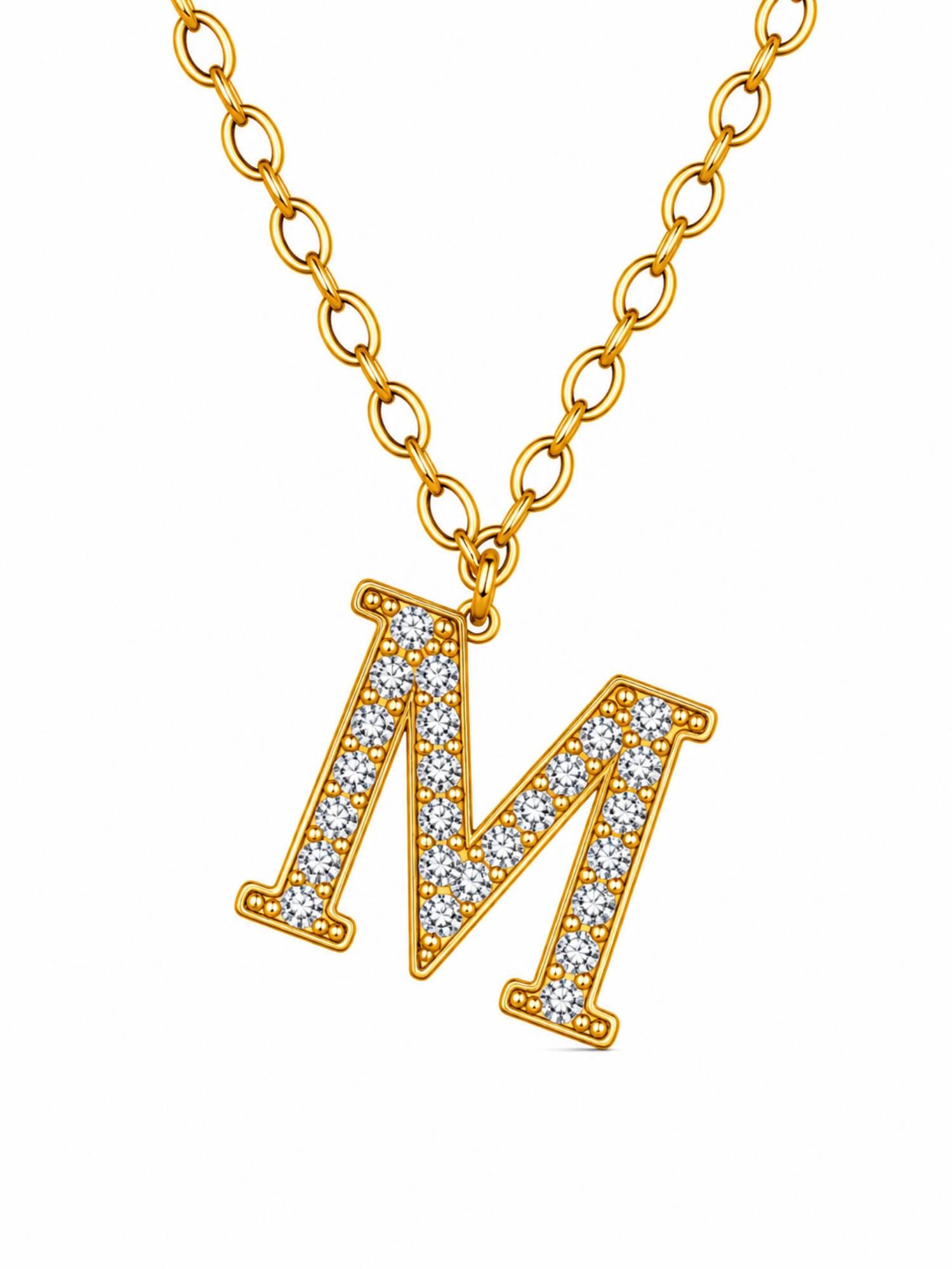 ZAISHA Dainty Initials Necklace M-Silver