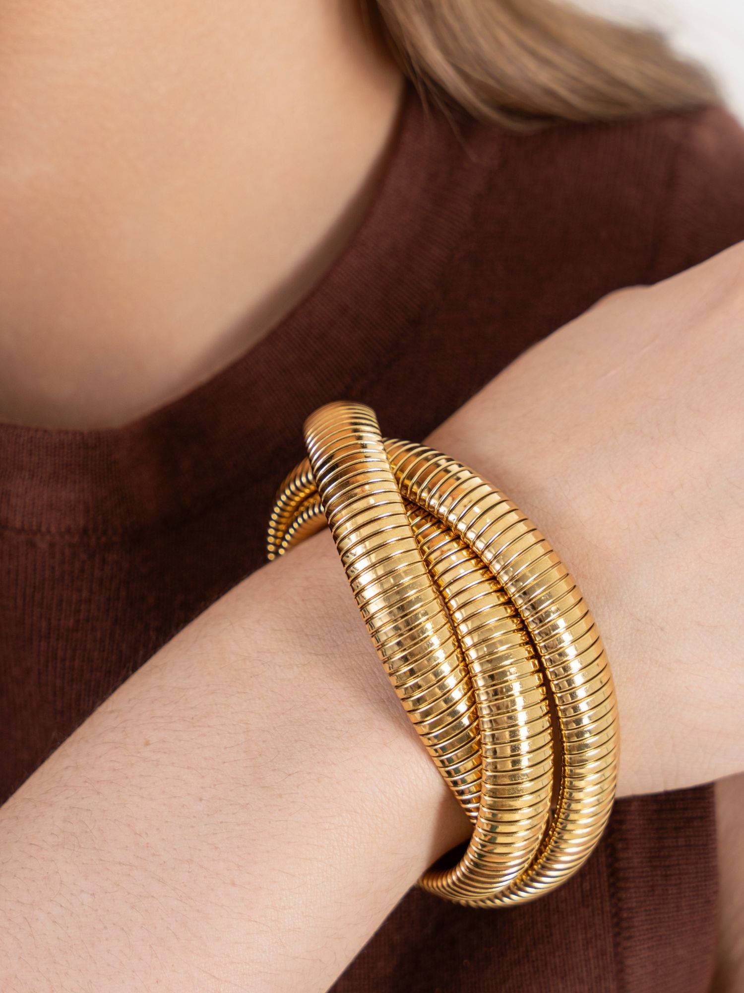 ZAISHA Misterio Chunky Bracelet (2 layers) - 18K Gold Plated