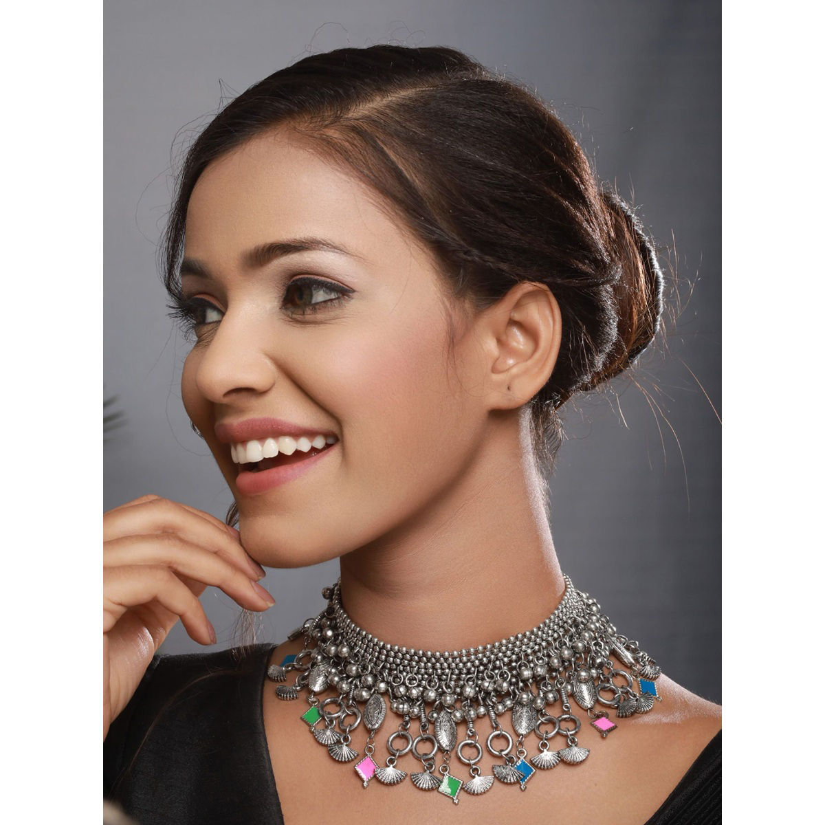 Buy Aatmana Silver-Toned and Oxidised Brass Silver-Plated