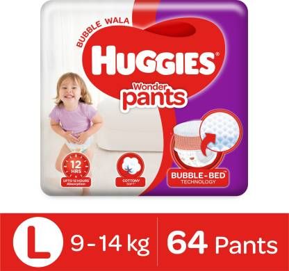 Buy Huggies Diapers  Large Size Wonder Pants 46 pcs Online at Best Price  of Rs 628  bigbasket