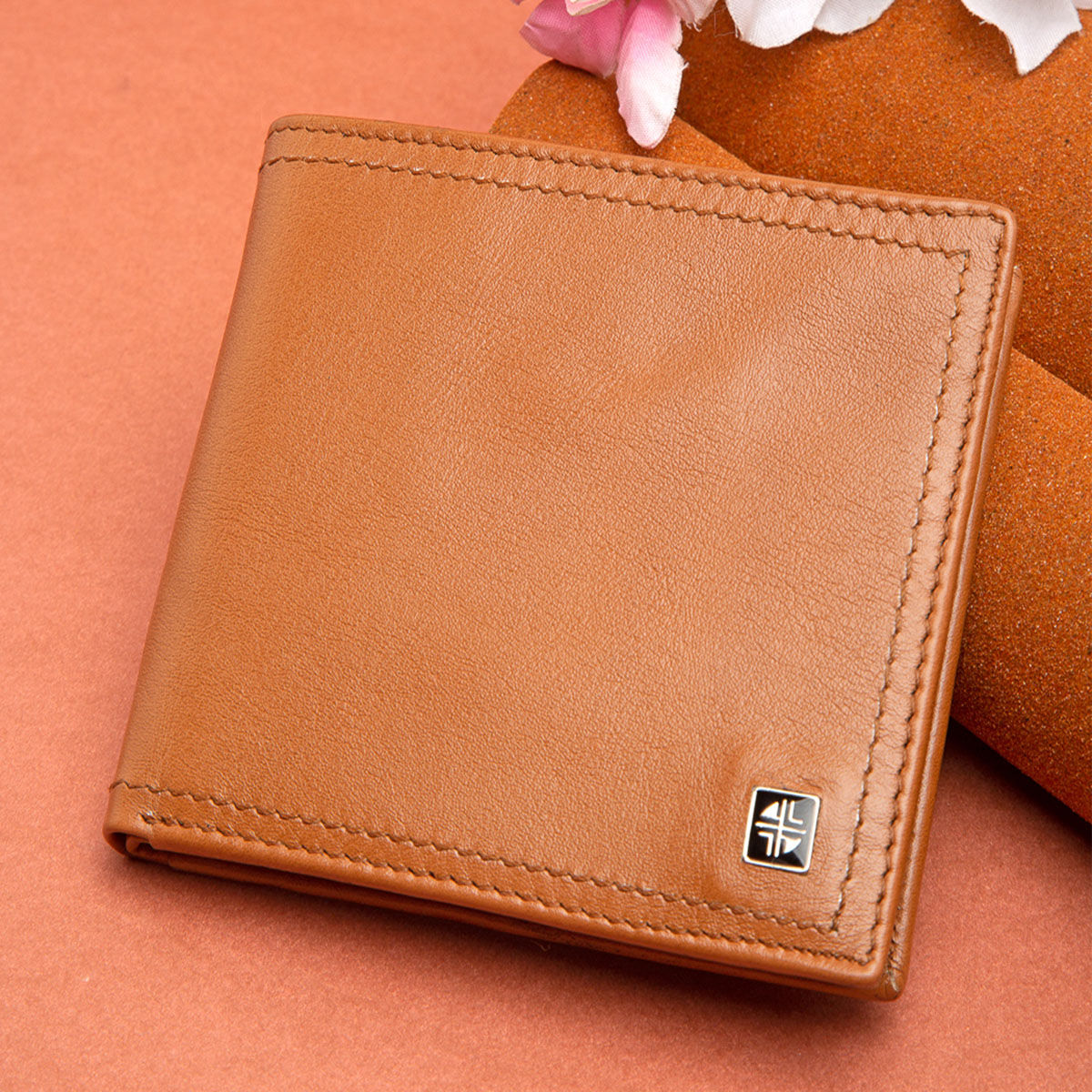 Buy Carlton London Accessories RFID Mens Leather BI Fold Wallet Tan Online