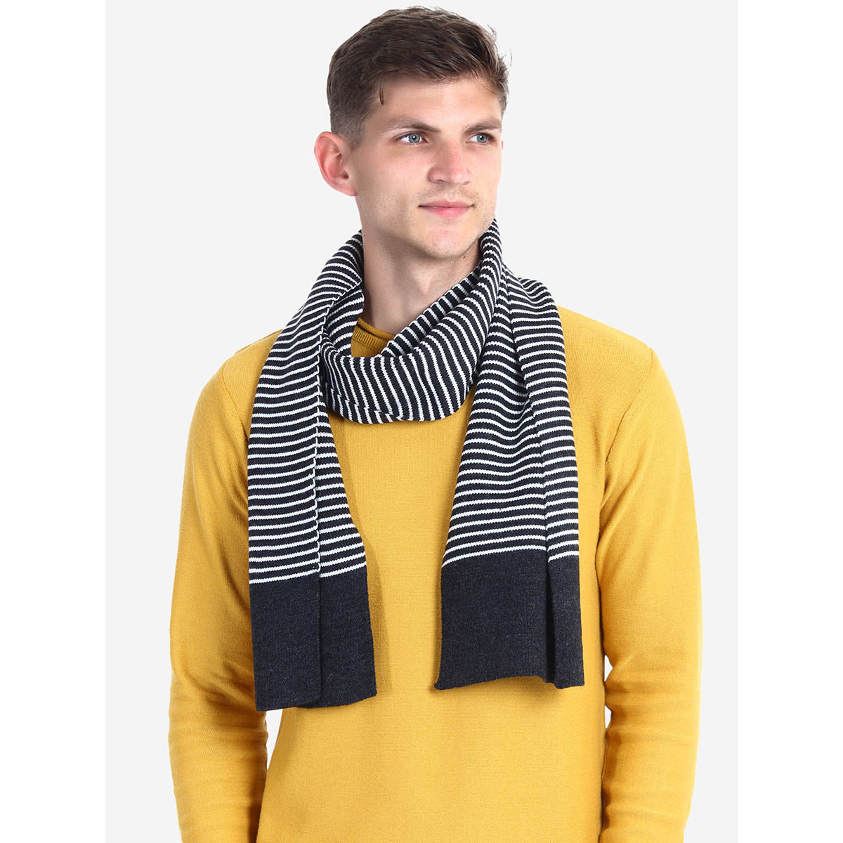 Buy JOE Hazel Mens Pin Striped Muffler Online