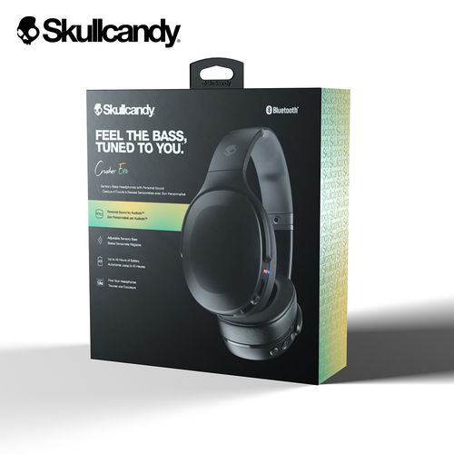 Skullcandy Crusher Evo Wireless Over Ear Headphone with Mic Black