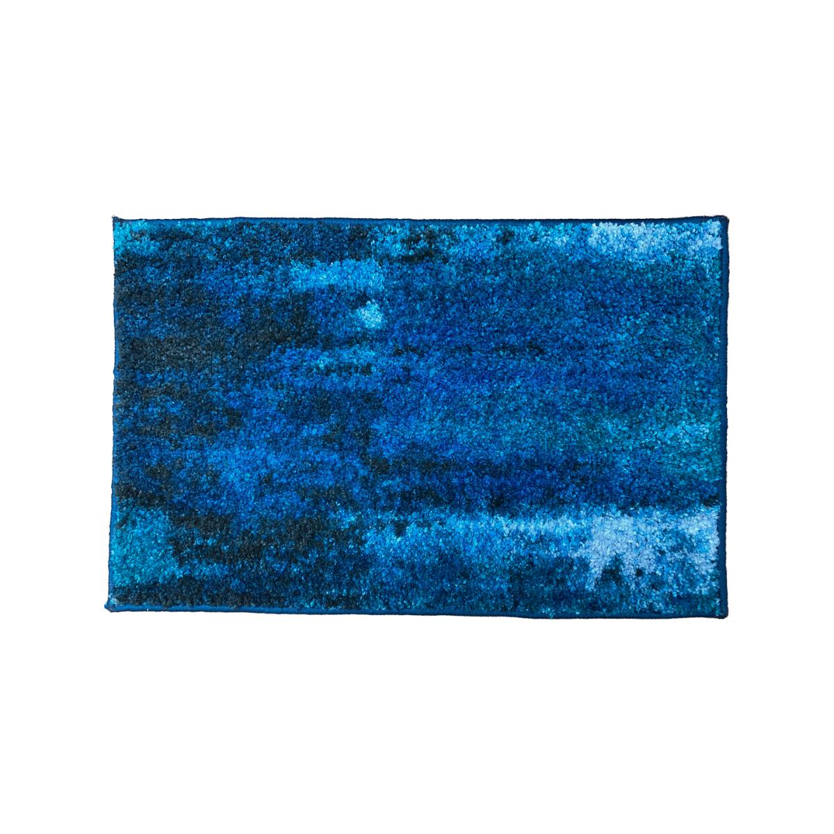 Buy BIANCA Super Soft Designer Anti Slip Bath Mat Large AbstractBlue