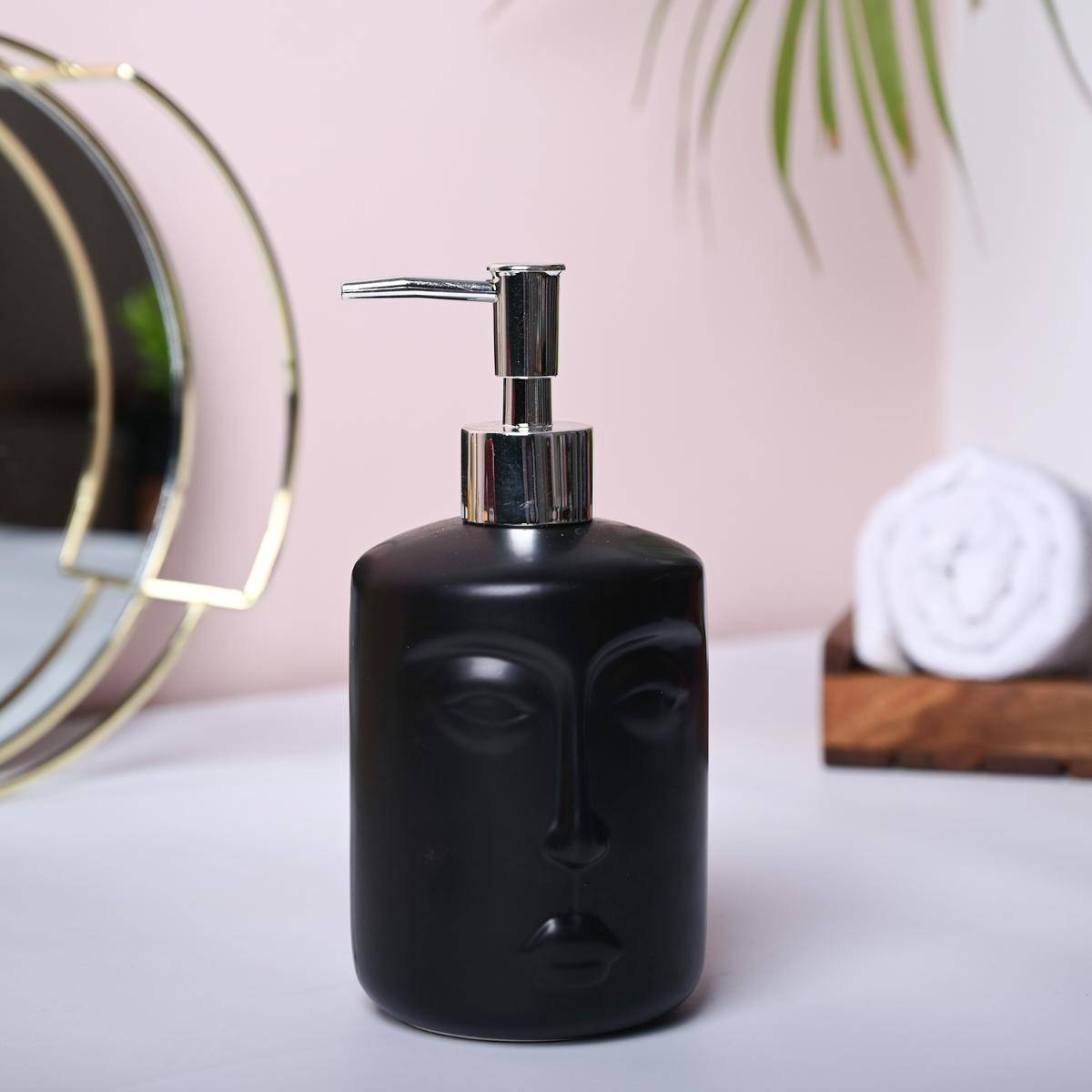 Voncasa Ceramic Black Soap Dispenser