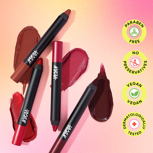 Buy Nykaa Matte-illicious Transferproof Lip Crayon Lipstick with