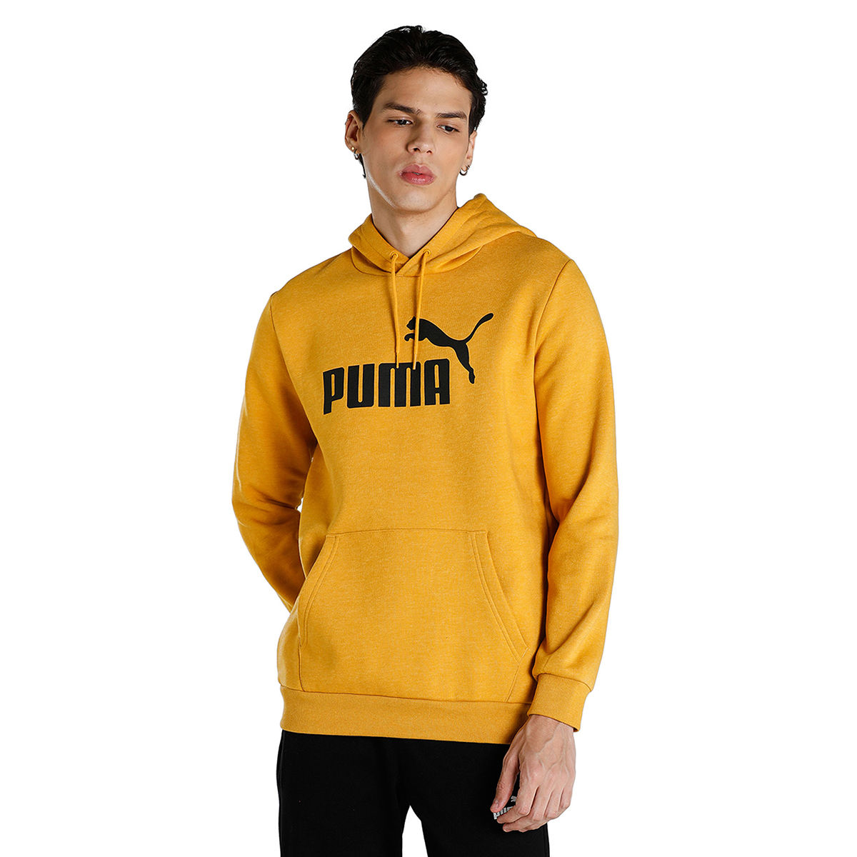 Puma Ess Heather Fl Mens Yellow Casual 