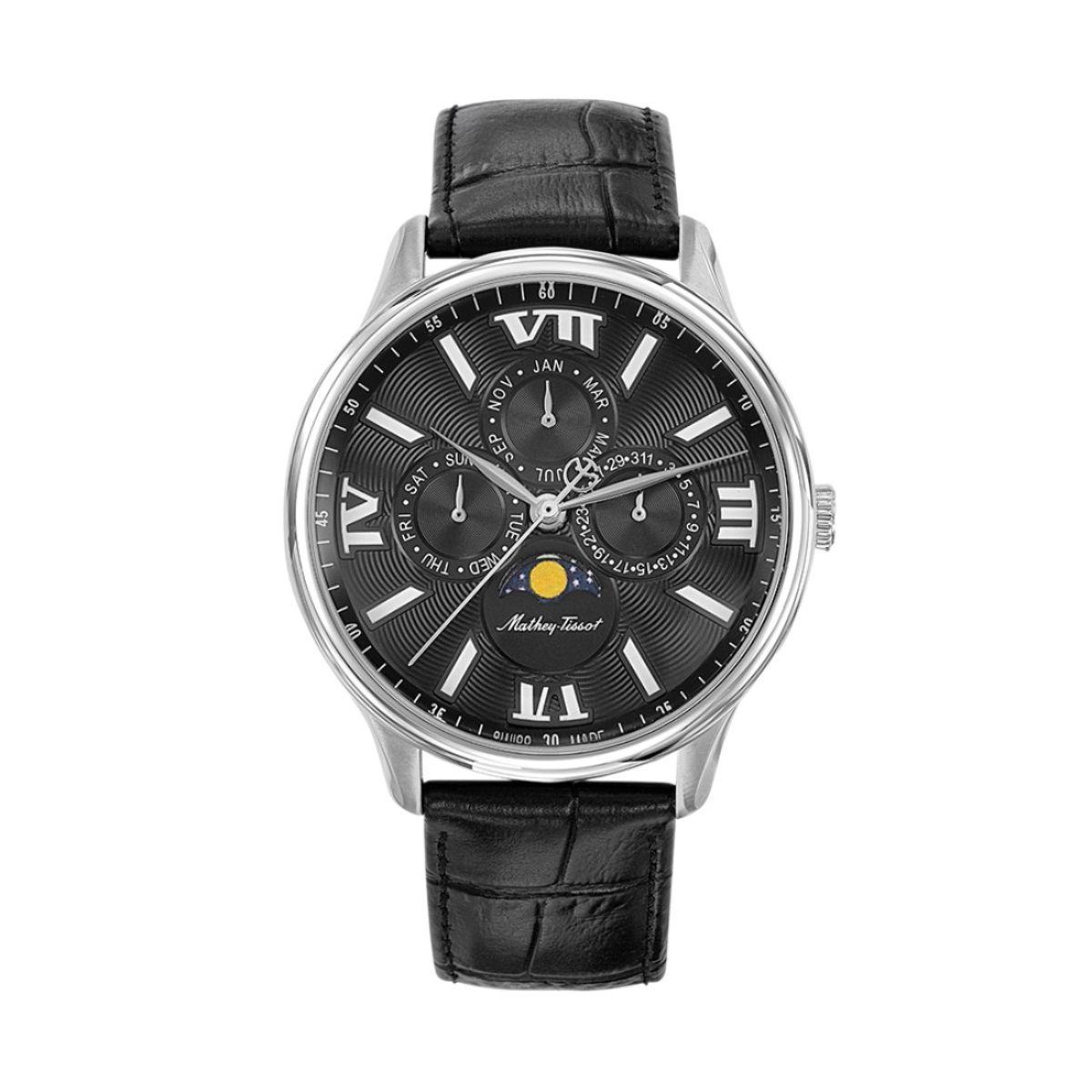 Mathey-Tissot Black Dial Chronograph Watches For Men - H1886RAN