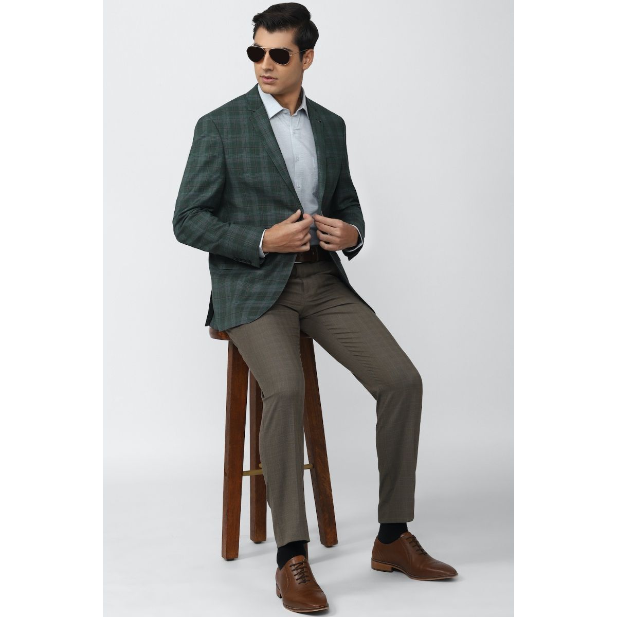 Van heusen green cheap blazer