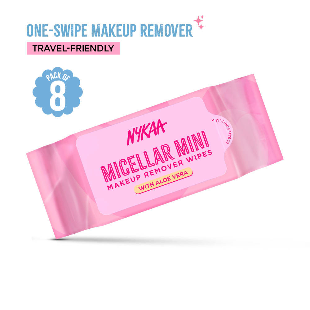 Nykaa Micellar Mini Makeup Remover Wipes Ultra-Soft, Gentle Wipes For Instant Cleanse & Hydration