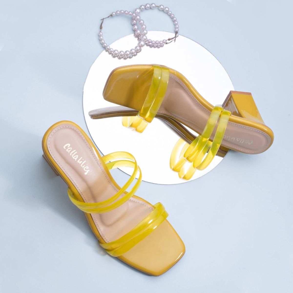 Yellow on sale heels cheap