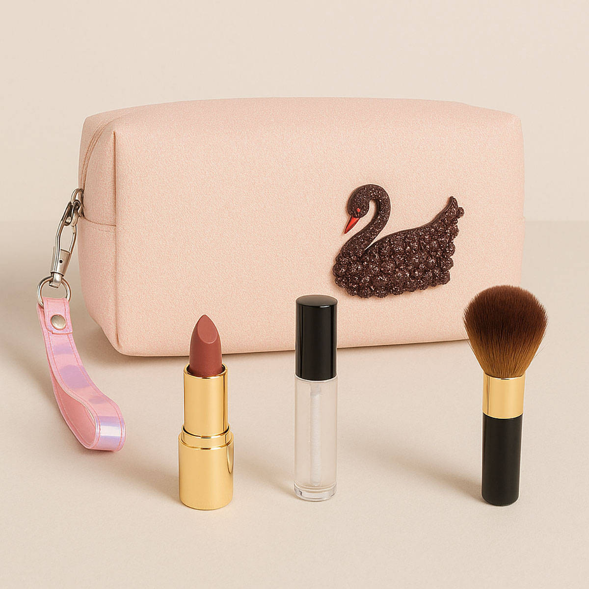 NFI Essentials Makeup Cosmetic Pouch with Detachable Handle