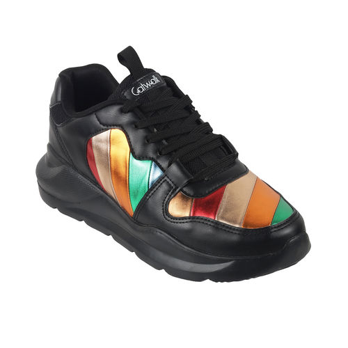 Buy Catwalk Women Round Toe Black Sneakers Online