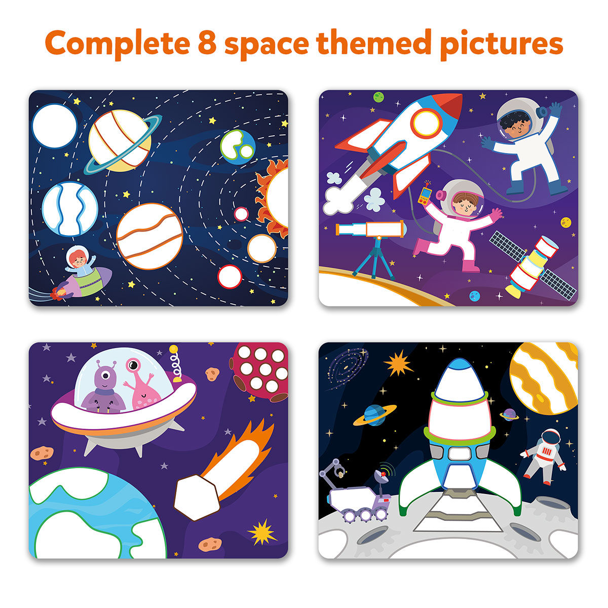 Skillmatics Art Activity Dot It No Mess Sticker Art, 8 Space Themed ...