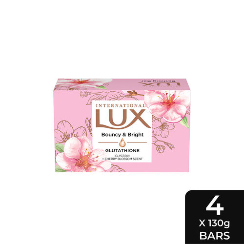 lux glutathione soap International Bouncy & Bright Bathing with & Glycerin,Pack of 4 A shower routine that leaves