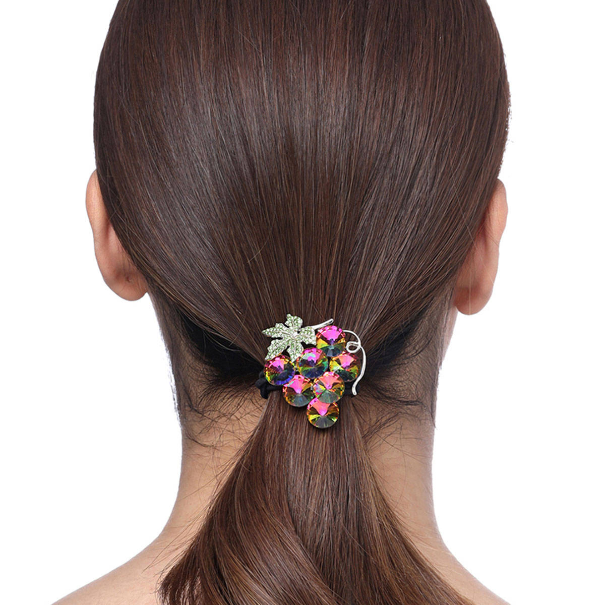 Yellow Chimes Melbees By Women Purple And Black Fruit Bunch Charms Ponytail Holders