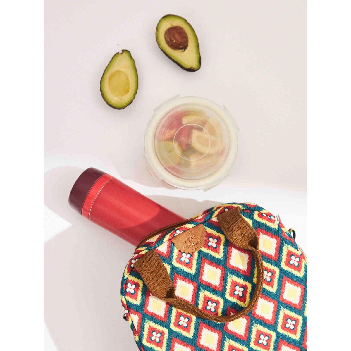Chumbak Teal By Chumbak Ikkat Glow Lunch Bag Mini Buy Chumbak Teal
