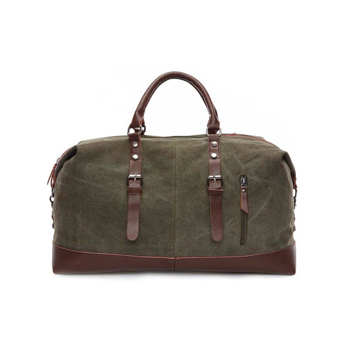FUR JADEN Military Green Canvas 40L Travel Duffle Bag: Buy FUR JADEN ...
