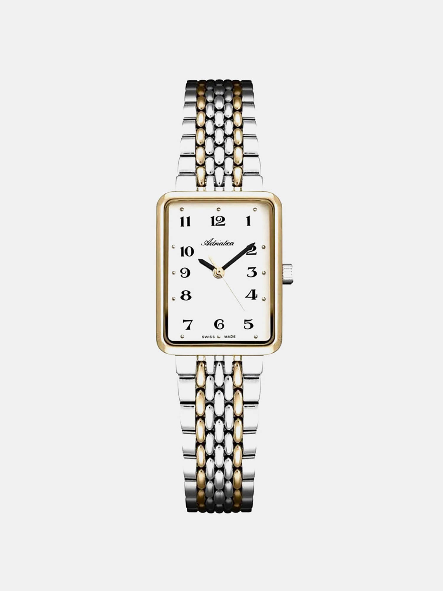 Adriatica Women Multi-Colour Stainless Steel Rectangular Dial Watch (A3844.2123Q) (M)