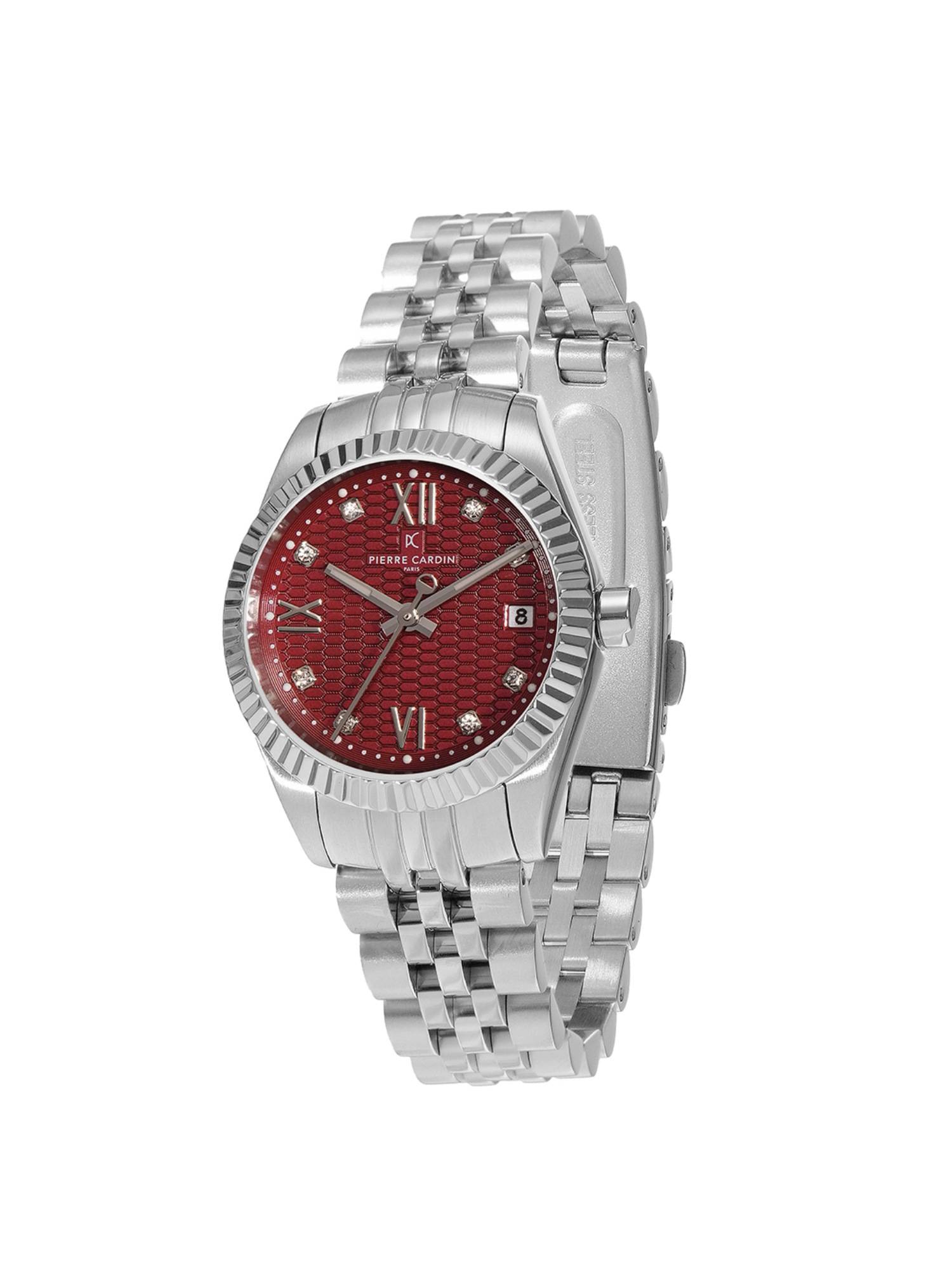 Pierre Cardin Women Silver Stainless Steel Round Dial Watch (Cf.1012.Ms.13) (M)