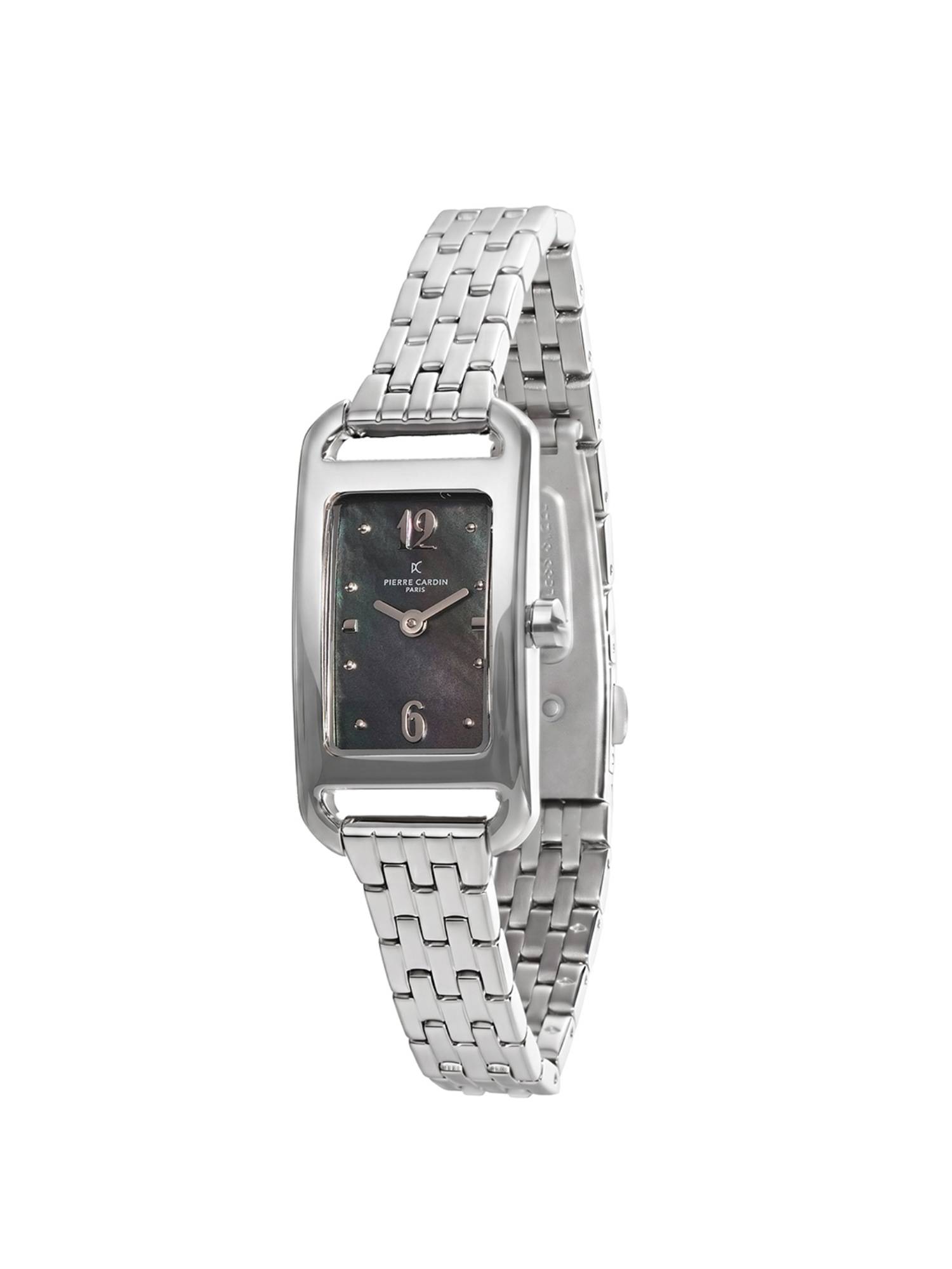 Pierre Cardin Women Silver Stainless Steel Rectangular Dial Watch (Cf.1039.Ms.1) (M)