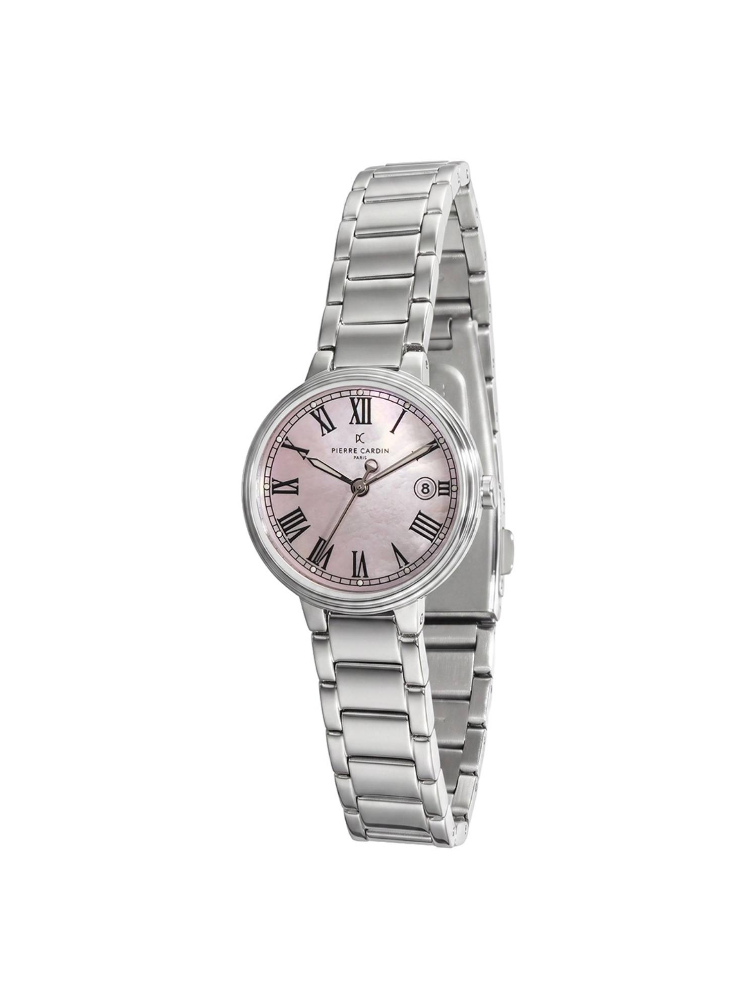Pierre Cardin Women Silver Stainless Steel Round Dial Watch (Cf.1041.Ms.1) (M)
