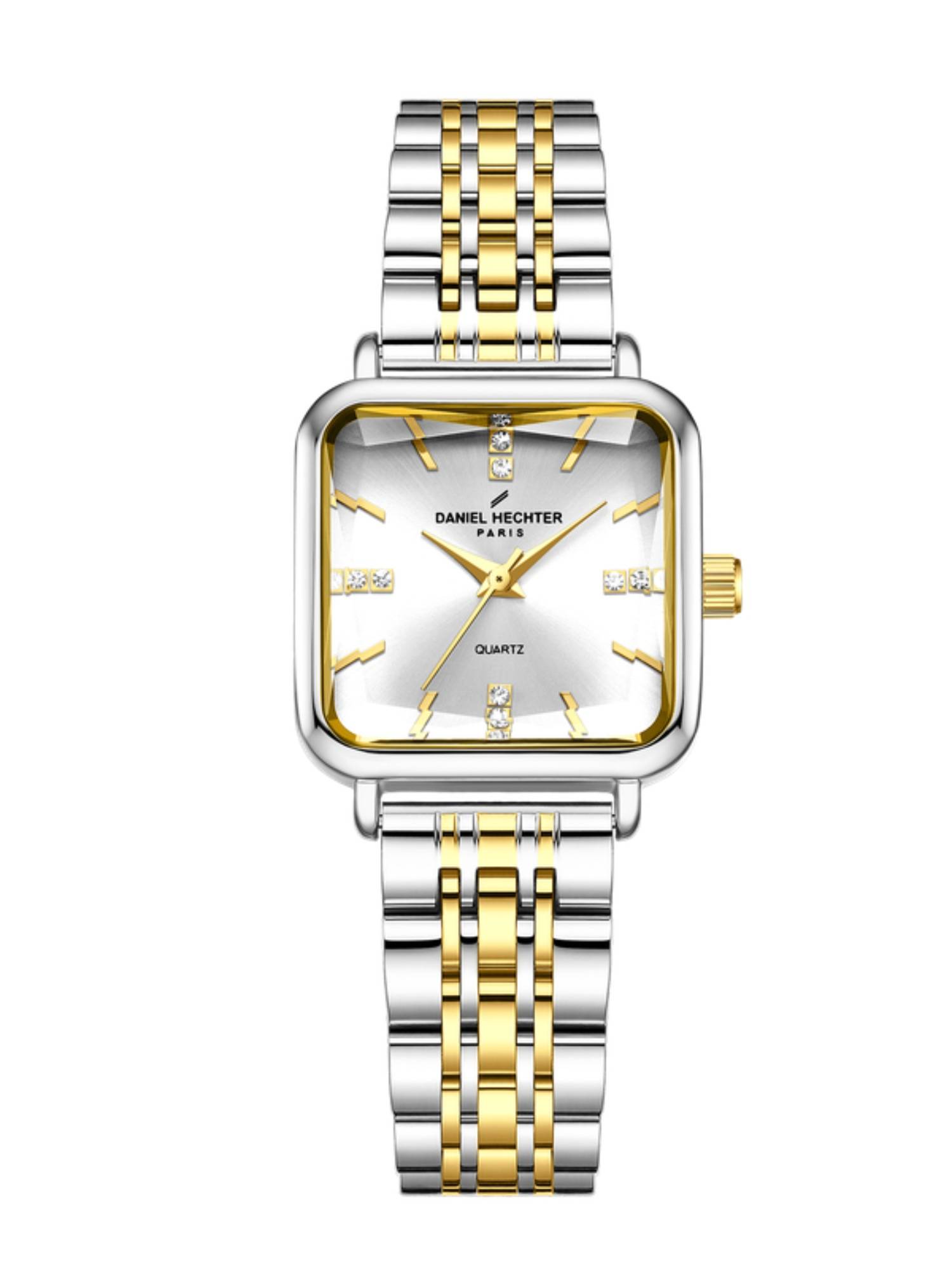 Daniel Hechter Women Multi-Colour Stainless Steel Square Dial Watch (Dhw2028-44) (M)