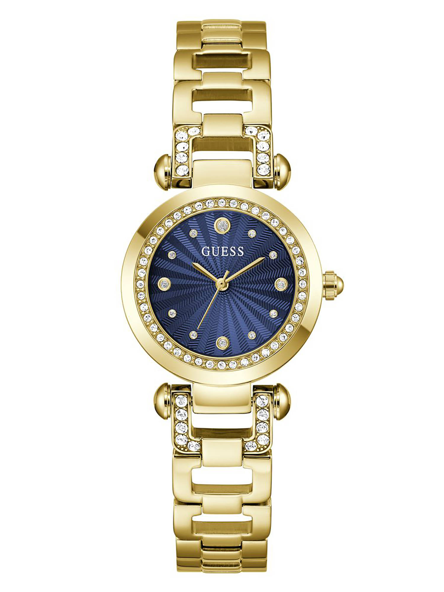 Guess Women Gold Stainless Steel Round Dial Watch (Gw0869L6) (M)