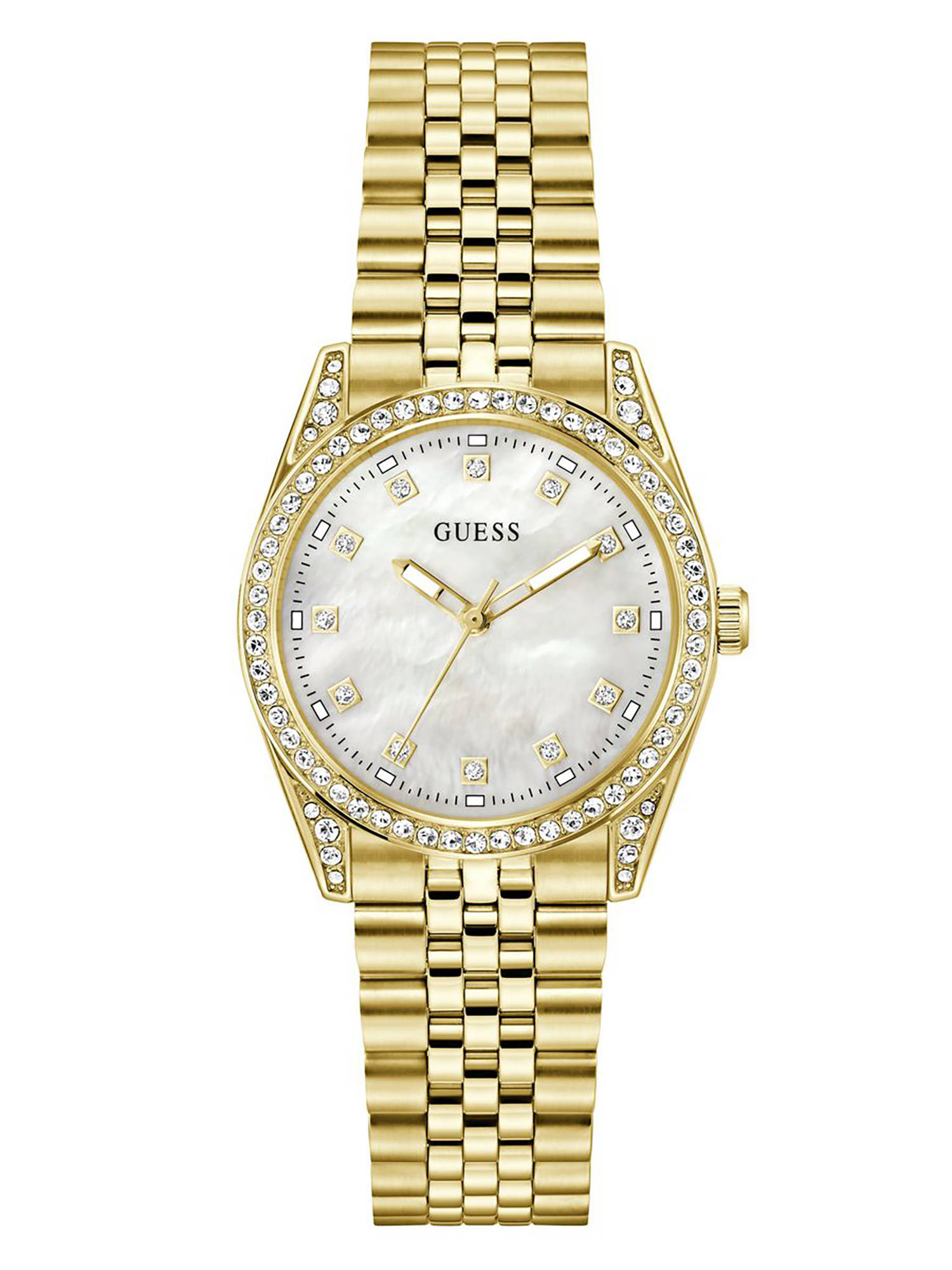 Guess Women Gold Stainless Steel Round Dial Watch (Gw1099L2) (M)