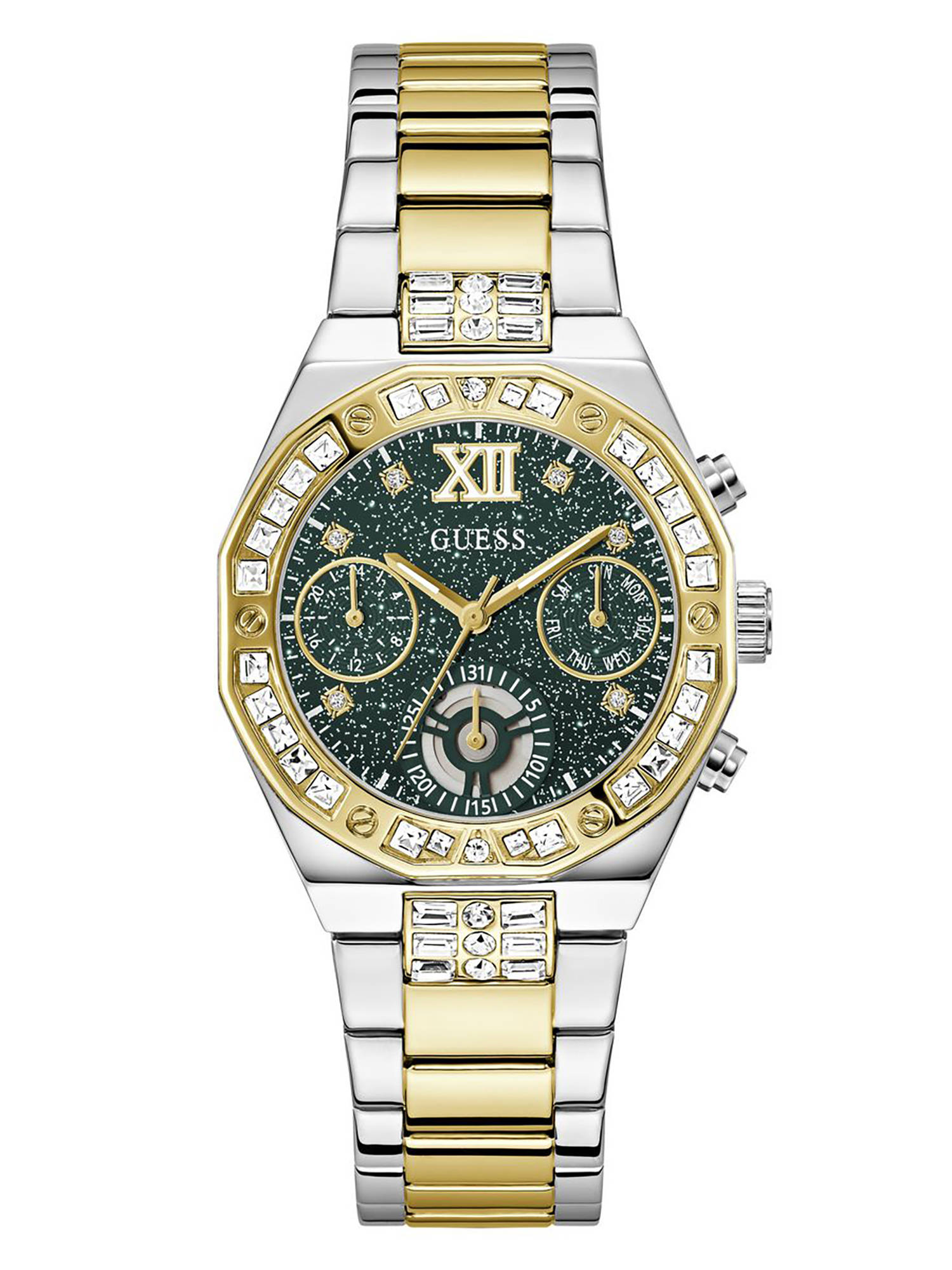 Guess Women Multi-Colour Stainless Steel Round Dial Watch (Gw1116L3) (M)