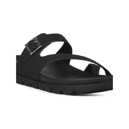 Scholl Women Toe-Ring Black Sandals (UK 6)
