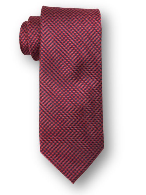 The Tie Hub Men Red Silk Embroidered Neck Tie